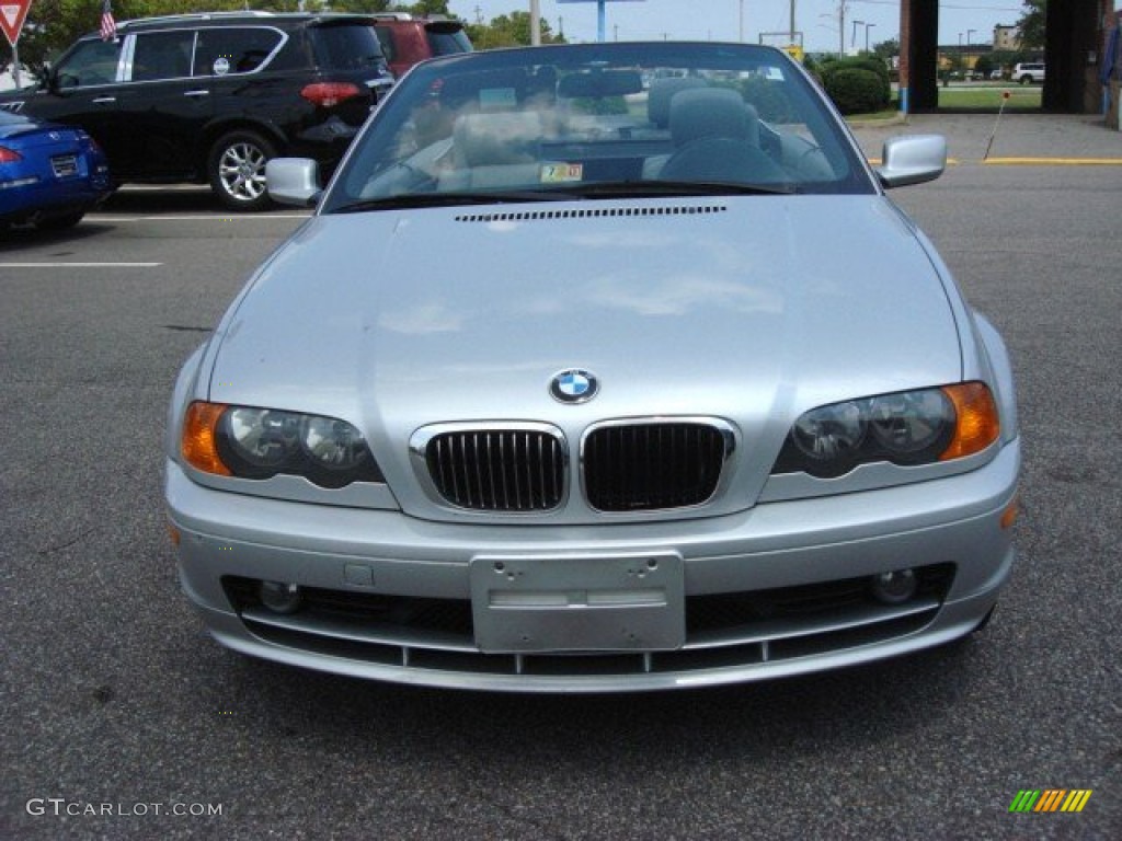 2001 3 Series 325i Convertible - Titanium Silver Metallic / Grey photo #8