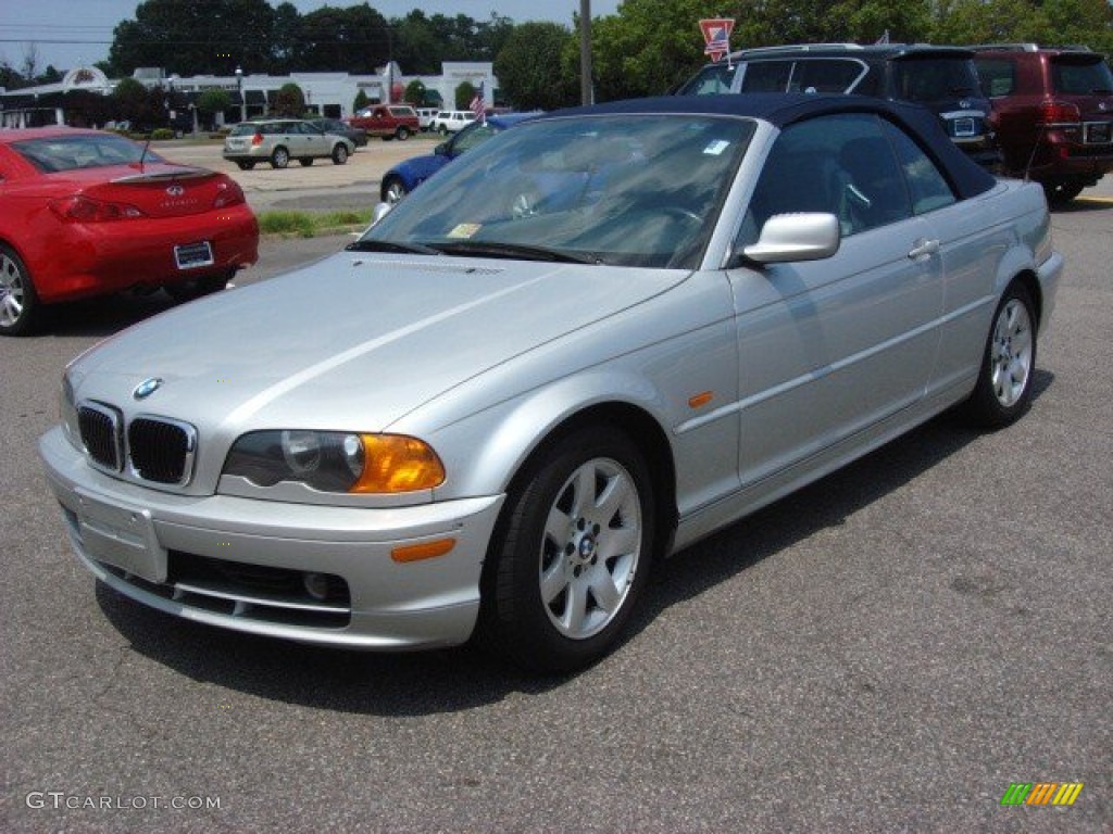2001 3 Series 325i Convertible - Titanium Silver Metallic / Grey photo #23