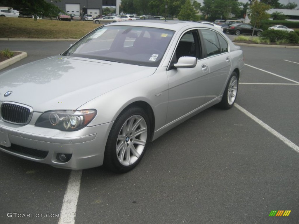 2008 7 Series 750i Sedan - Titanium Silver Metallic / Black photo #1