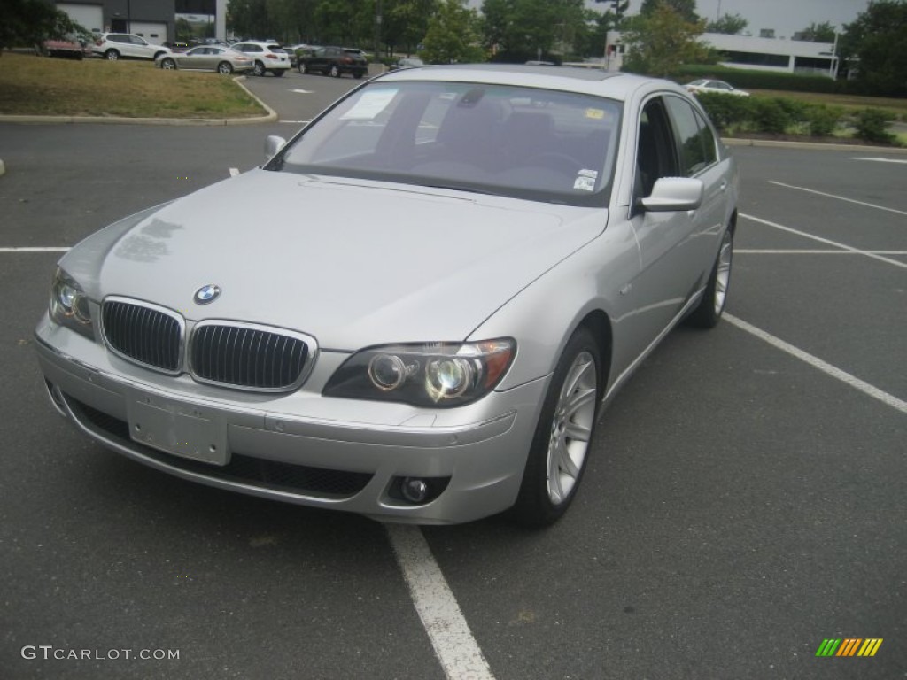 2008 7 Series 750i Sedan - Titanium Silver Metallic / Black photo #2