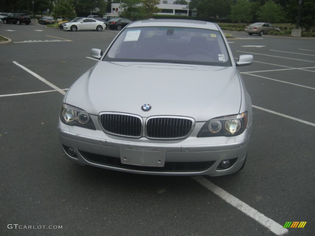 2008 7 Series 750i Sedan - Titanium Silver Metallic / Black photo #3