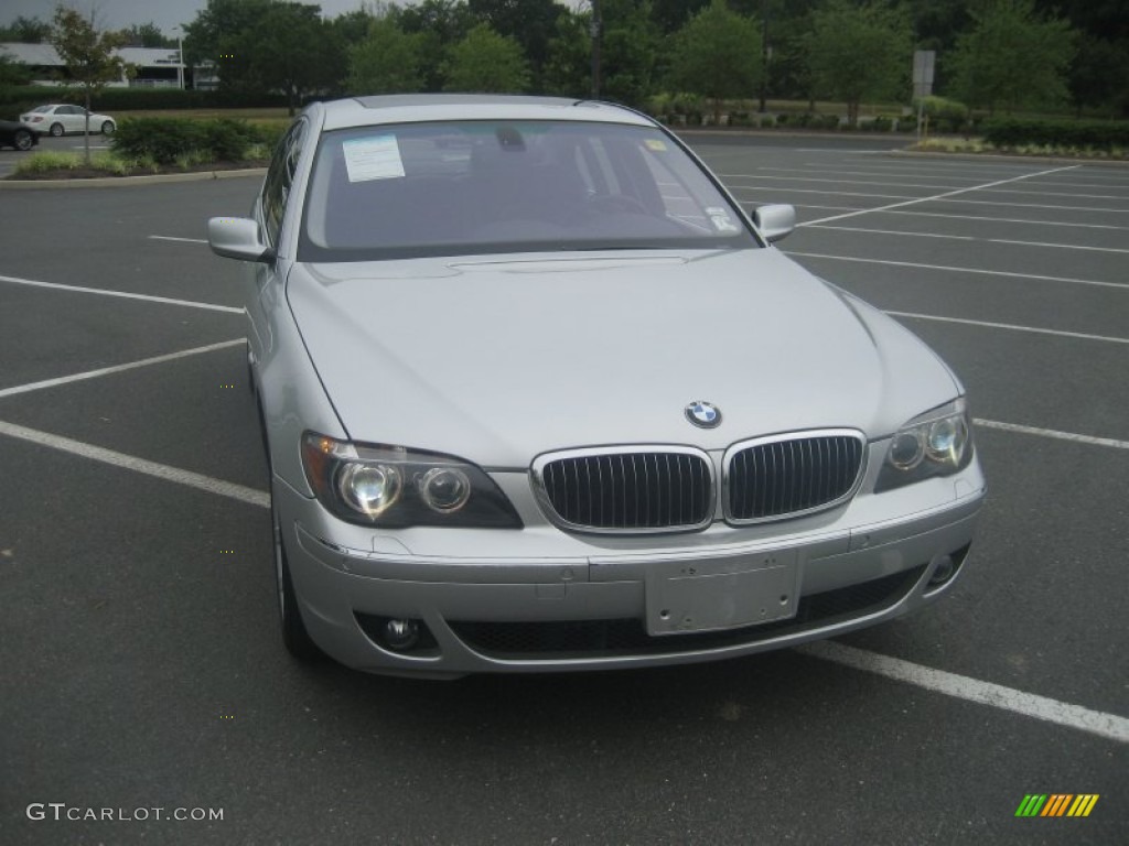 2008 7 Series 750i Sedan - Titanium Silver Metallic / Black photo #4