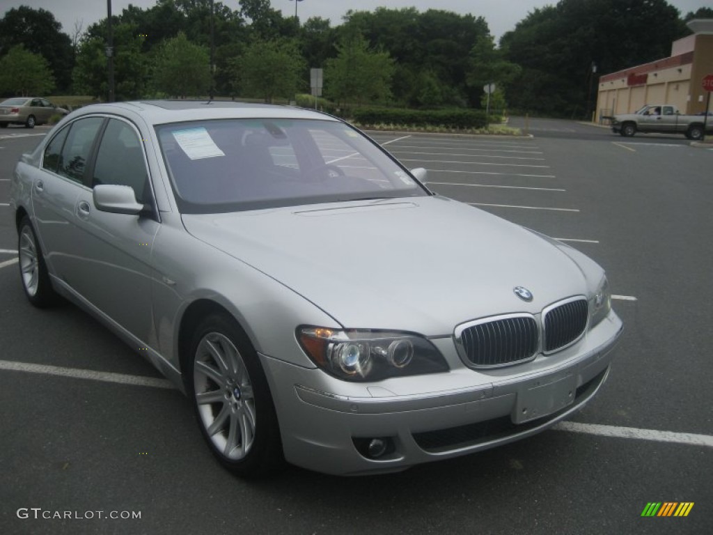 2008 7 Series 750i Sedan - Titanium Silver Metallic / Black photo #5