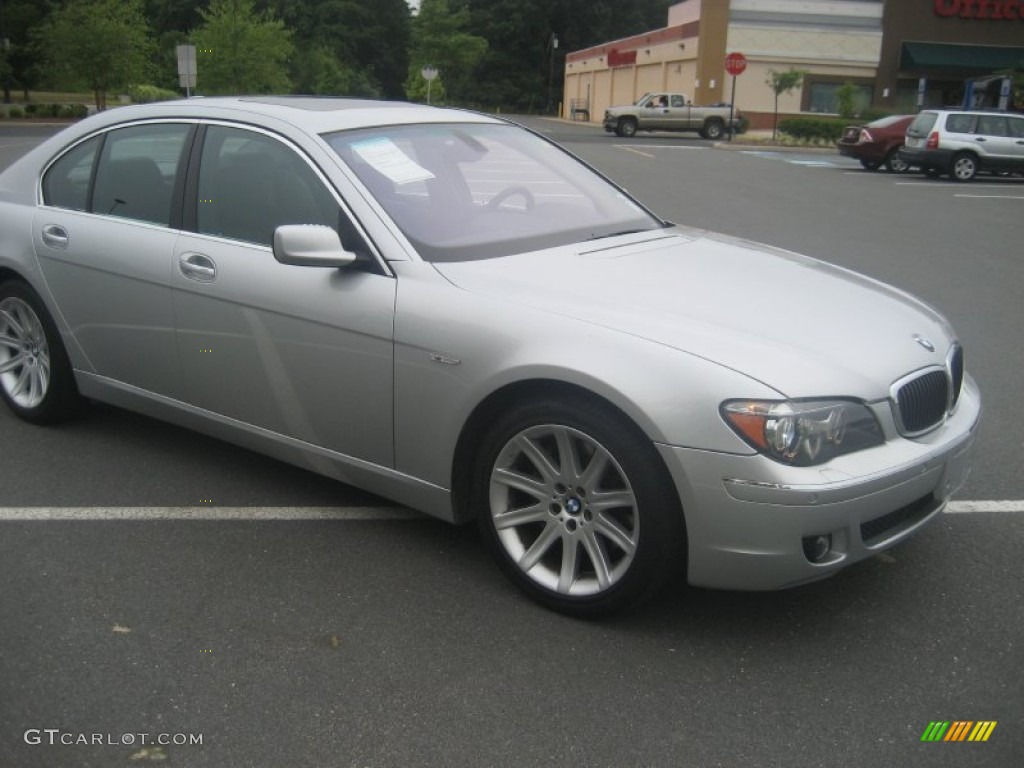 2008 7 Series 750i Sedan - Titanium Silver Metallic / Black photo #6