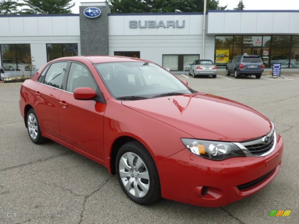 2009 Impreza 2.5i Sedan - Lightning Red / Carbon Black photo #1