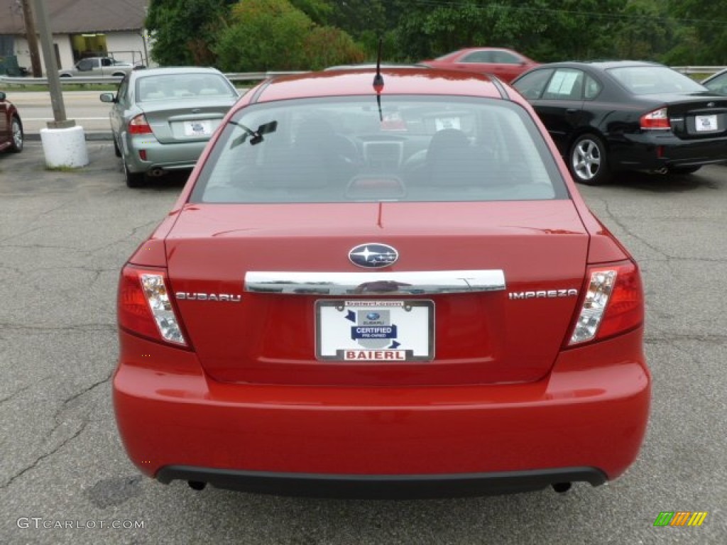 2009 Impreza 2.5i Sedan - Lightning Red / Carbon Black photo #6