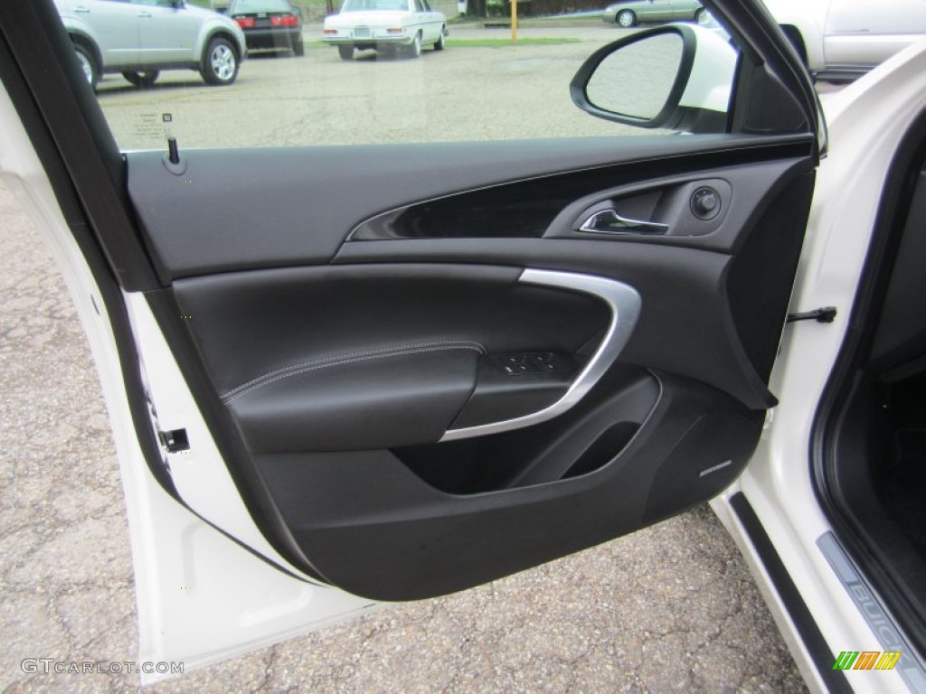2012 Buick Regal GS Ebony Door Panel Photo #68344066