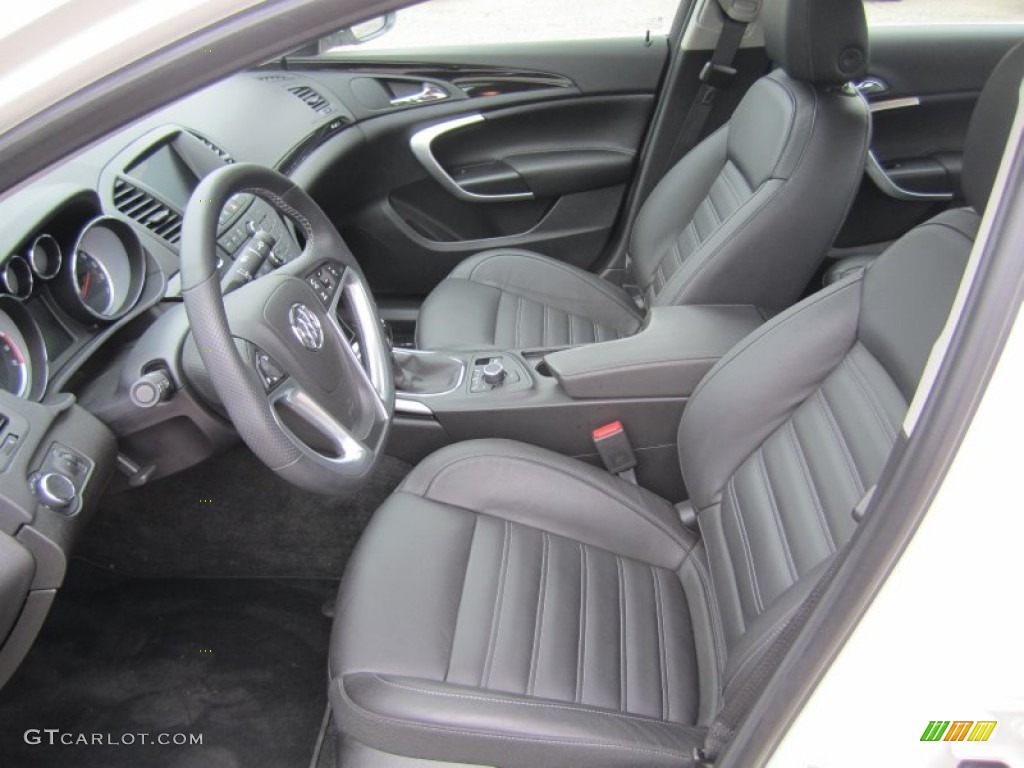 Ebony Interior 2012 Buick Regal GS Photo #68344076