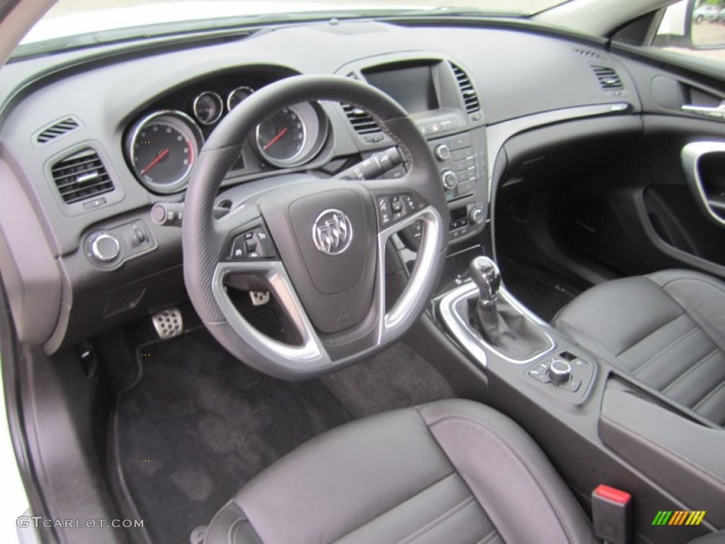 Ebony Interior 2012 Buick Regal GS Photo #68344087
