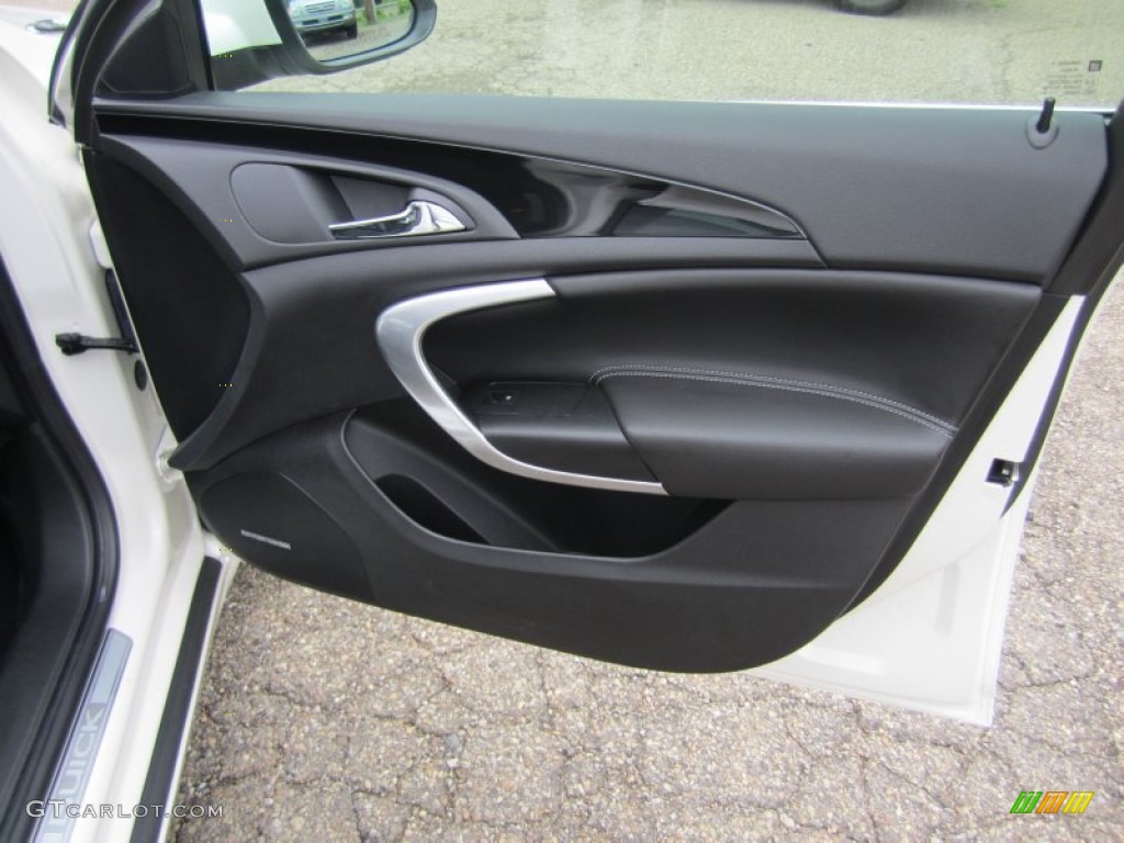 2012 Buick Regal GS Ebony Door Panel Photo #68344180