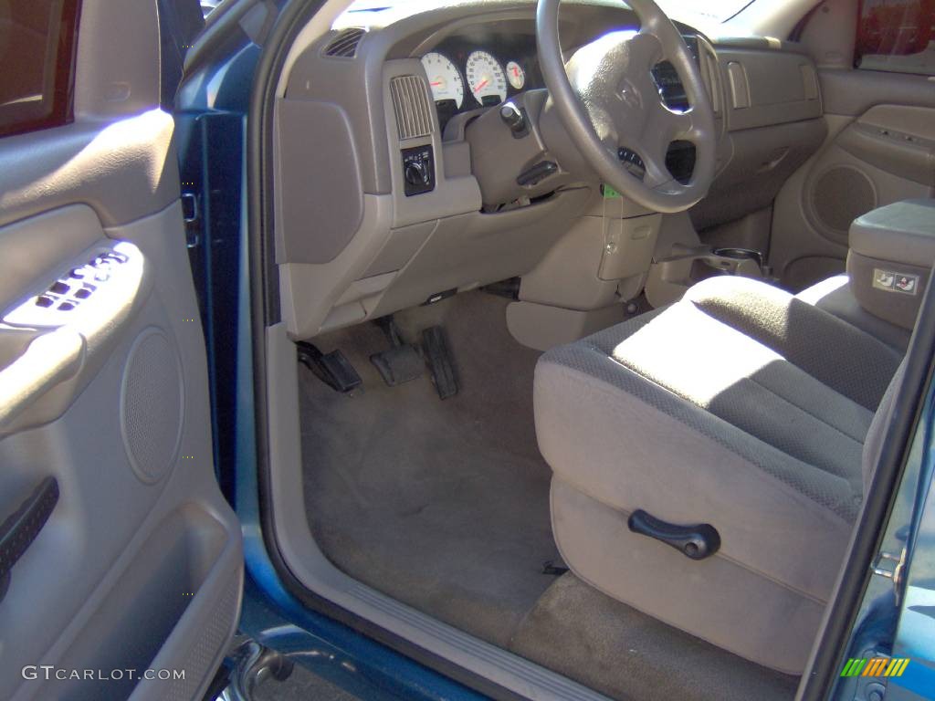 2003 Ram 1500 SLT Quad Cab - Atlantic Blue Pearl / Taupe photo #16