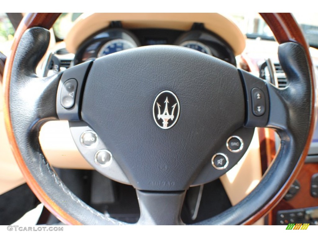 2006 Maserati Quattroporte Standard Quattroporte Model Beige Steering Wheel Photo #68347147