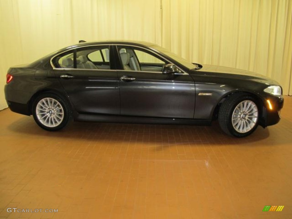 2012 5 Series 535i Sedan - Dark Graphite Metallic II / Venetian Beige photo #2