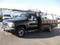 2006 Onyx Black GMC Sierra 3500 Work Truck Regular Cab Stake Truck  photo #3