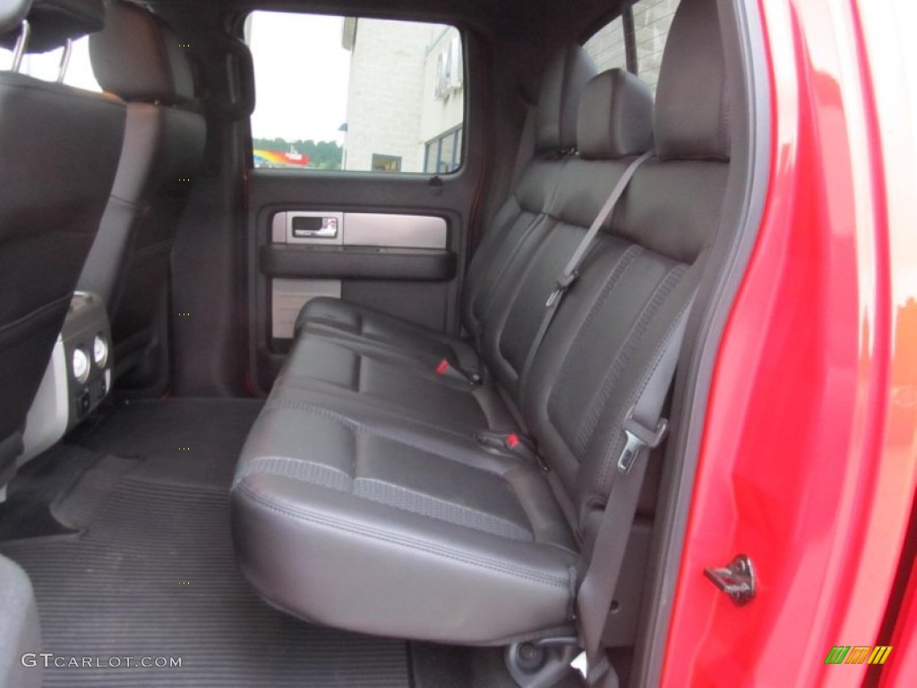 Raptor Black Leather/Cloth Interior 2012 Ford F150 SVT Raptor SuperCrew 4x4 Photo #68348833