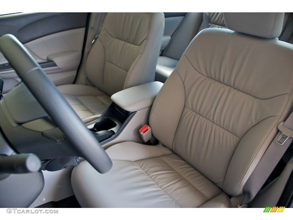 2012 Civic EX-L Sedan - Polished Metal Metallic / Gray photo #11