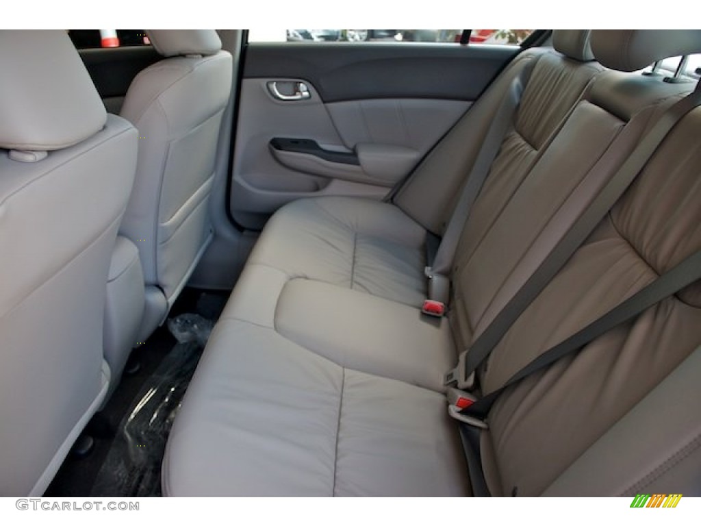 2012 Civic EX-L Sedan - Polished Metal Metallic / Gray photo #12