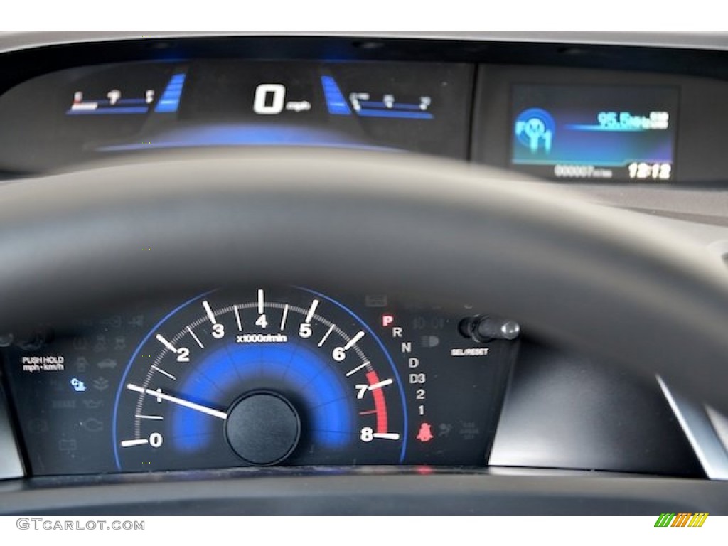 2012 Civic LX Sedan - Polished Metal Metallic / Gray photo #16