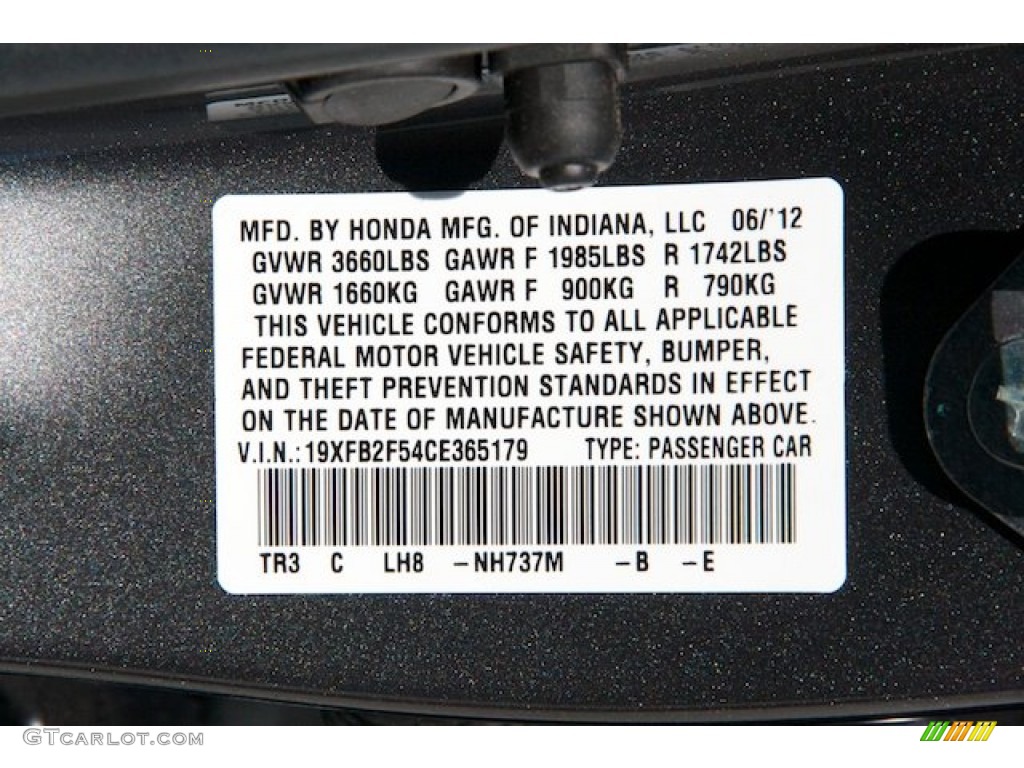 2012 Civic LX Sedan - Polished Metal Metallic / Gray photo #17