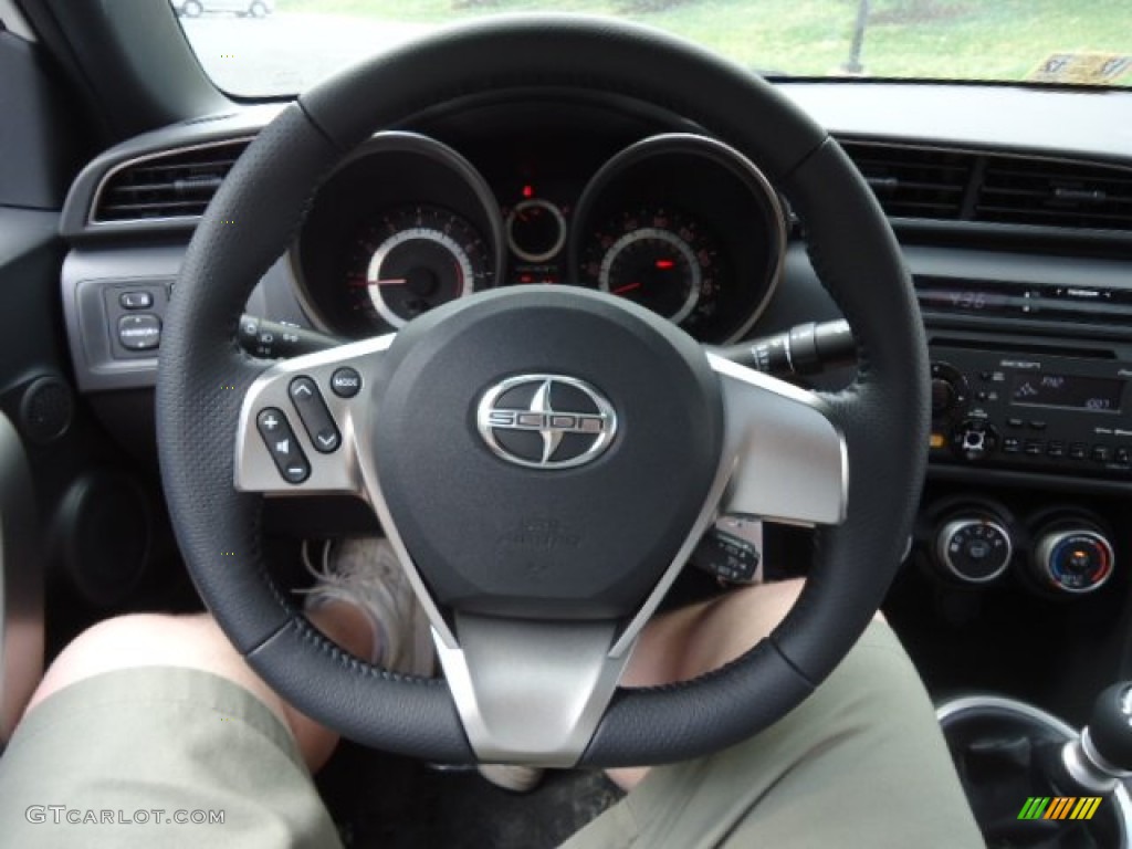 2012 Scion tC Standard tC Model Dark Charcoal Steering Wheel Photo #68352196