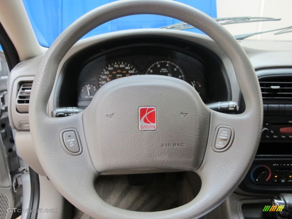 2002 Saturn L Series L100 Sedan Gray Steering Wheel Photo #68352256