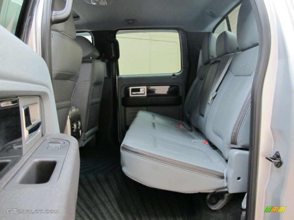Platinum Steel Gray/Black Leather Interior 2012 Ford F150 Platinum SuperCrew 4x4 Photo #68353624