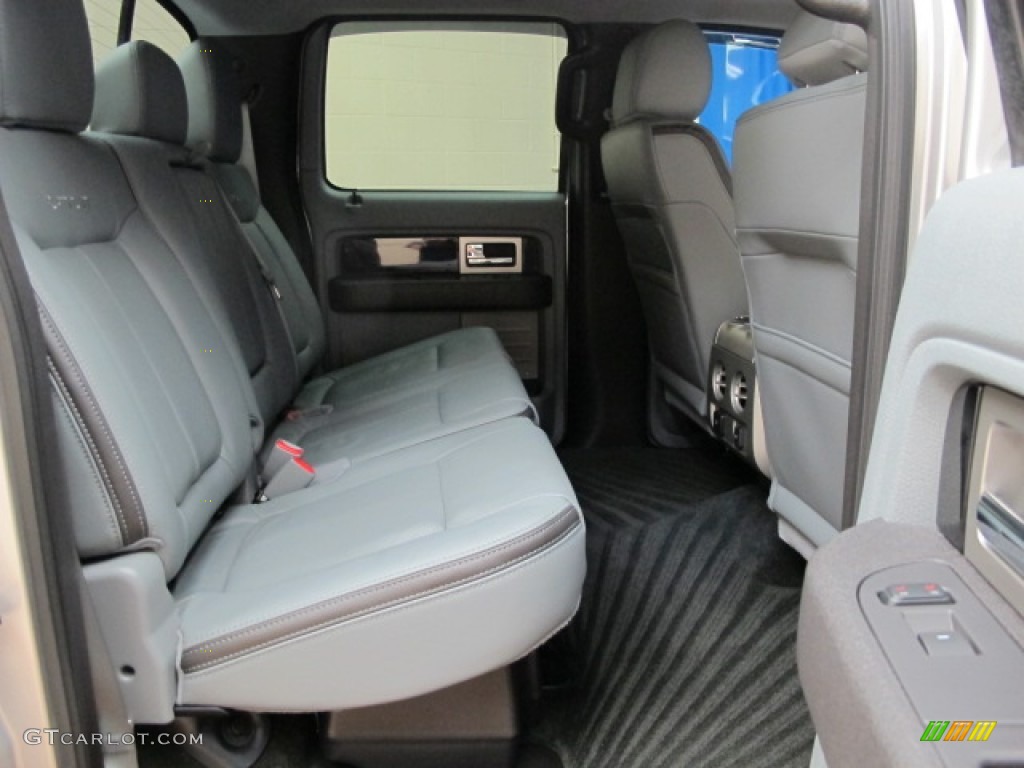 Platinum Steel Gray/Black Leather Interior 2012 Ford F150 Platinum SuperCrew 4x4 Photo #68353642