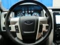 Platinum Steel Gray/Black Leather Steering Wheel Photo for 2012 Ford F150 #68353800