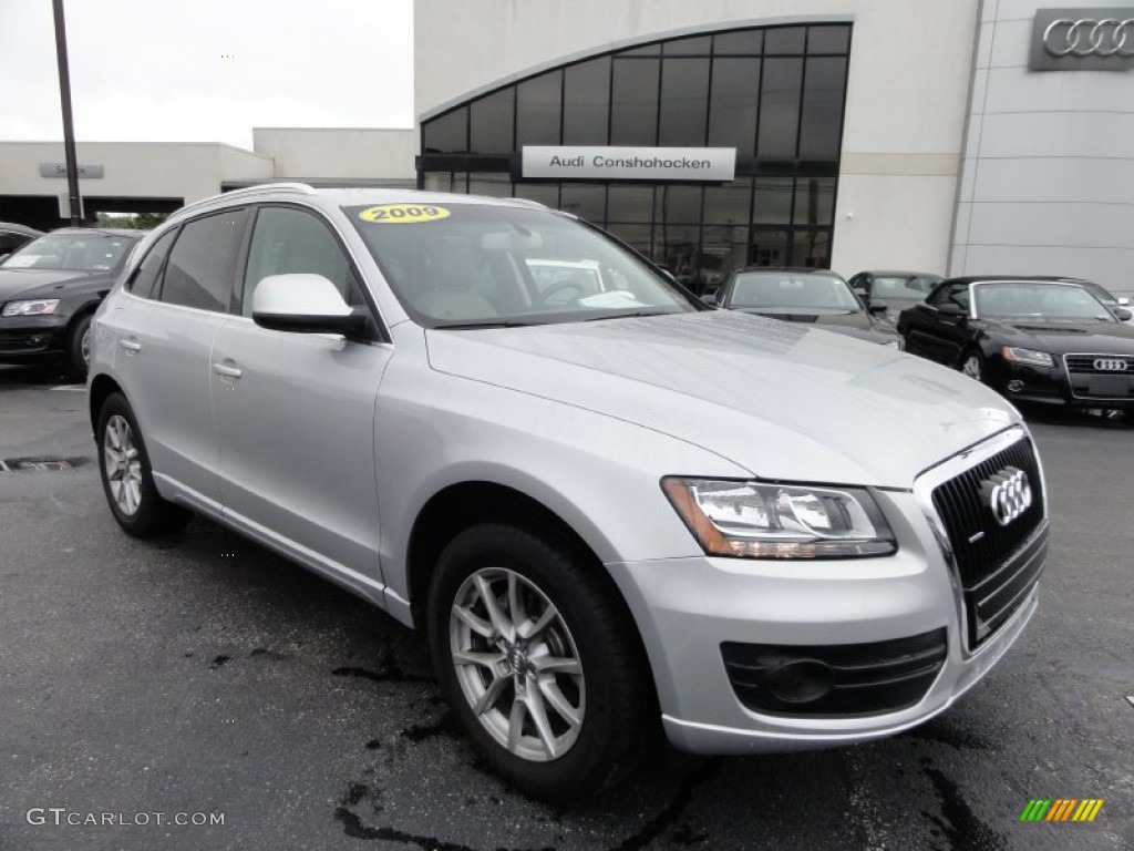 2009 Q5 3.2 Premium quattro - Ice Silver Metallic / Light Gray photo #5