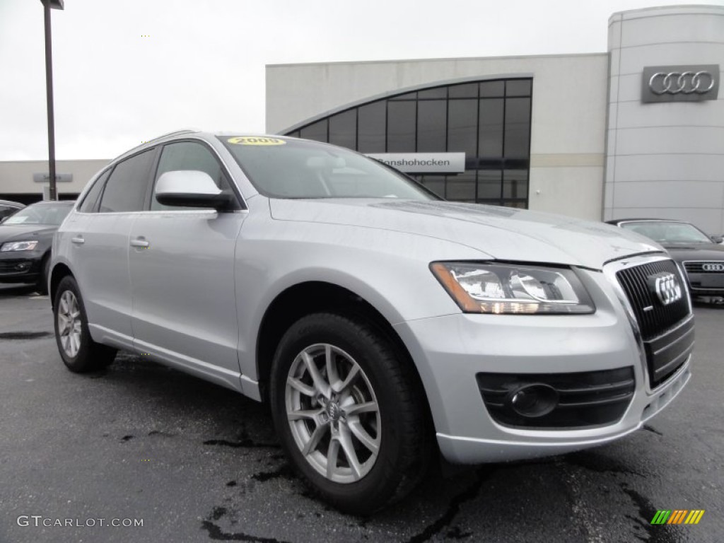 2009 Q5 3.2 Premium quattro - Ice Silver Metallic / Light Gray photo #6