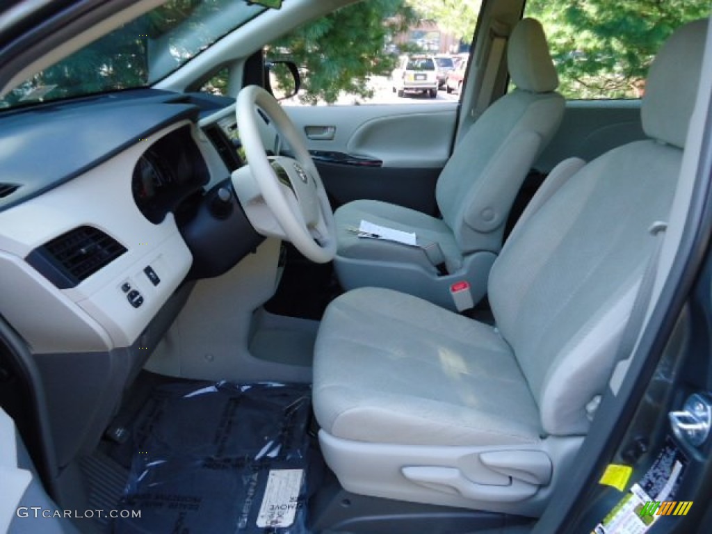 2012 Sienna V6 - Cypress Green Pearl / Bisque photo #13