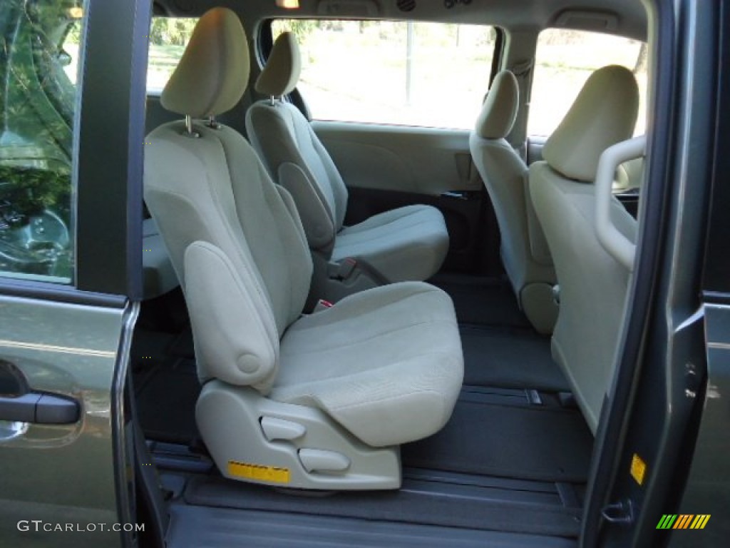 2012 Sienna V6 - Cypress Green Pearl / Bisque photo #17