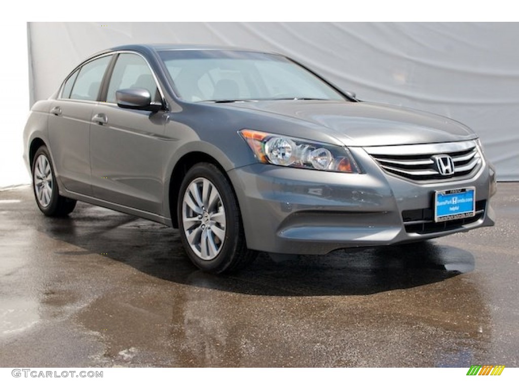 2012 Accord EX-L Sedan - Polished Metal Metallic / Black photo #1