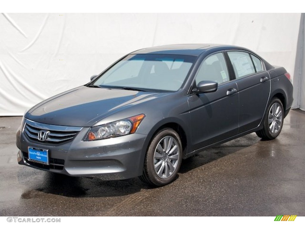 2012 Accord EX-L Sedan - Polished Metal Metallic / Black photo #3