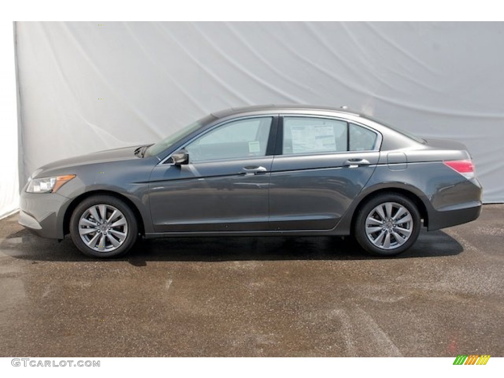 2012 Accord EX-L Sedan - Polished Metal Metallic / Black photo #4