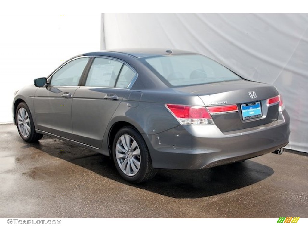 2012 Accord EX-L Sedan - Polished Metal Metallic / Black photo #5