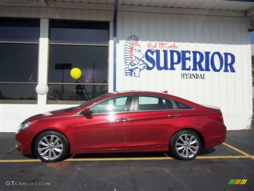 2011 Sonata Limited - Venetian Red / Gray photo #4