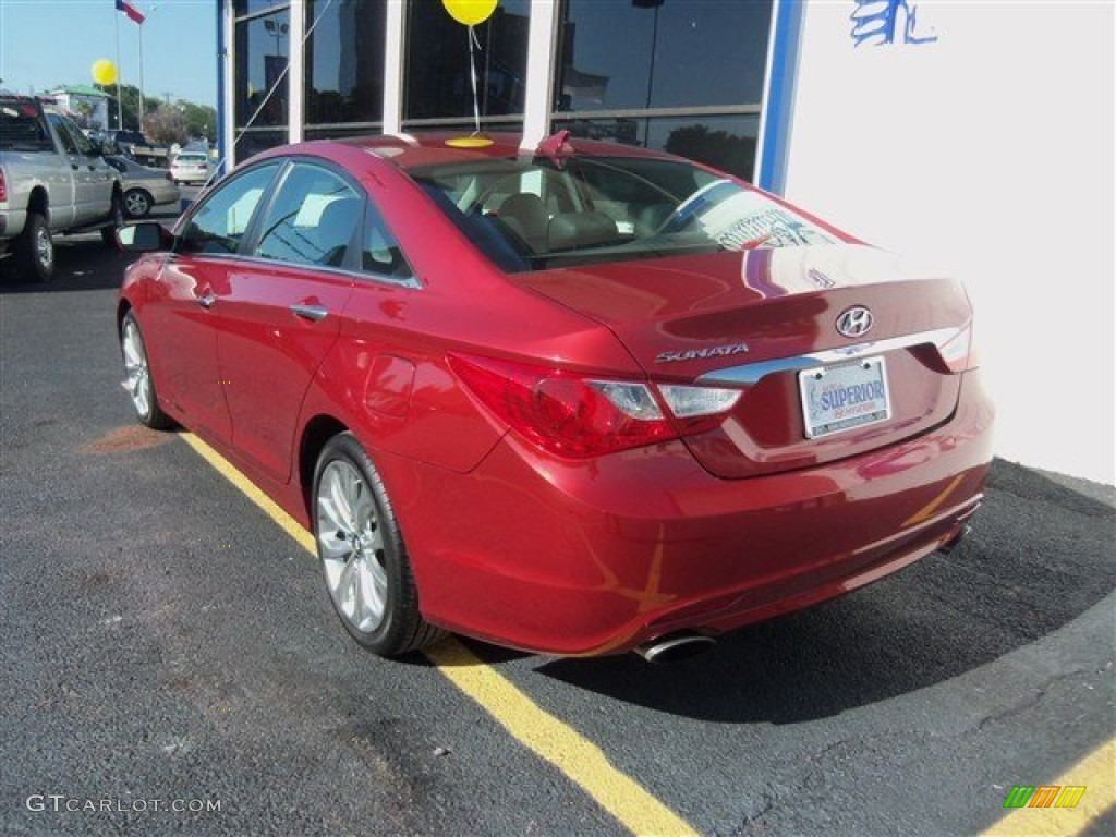 2011 Sonata Limited - Venetian Red / Gray photo #5