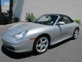 Arctic Silver Metallic 2003 Porsche 911 Carrera Cabriolet Exterior