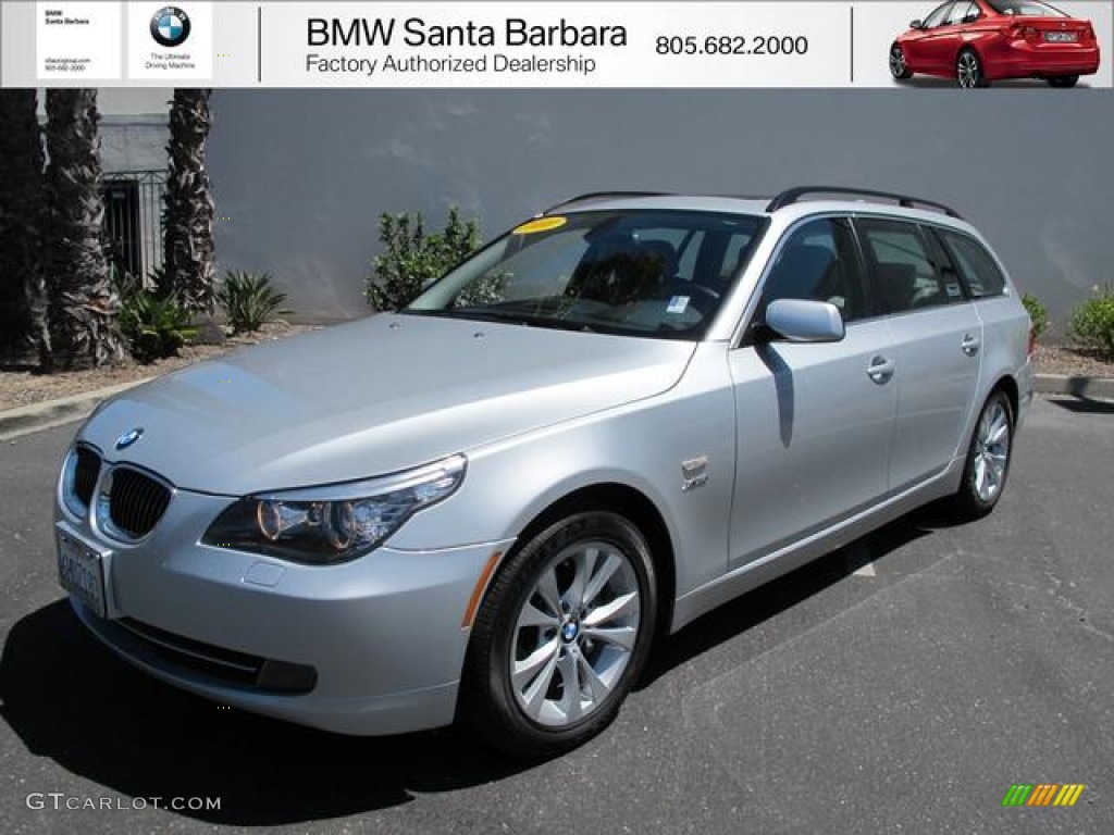 2010 5 Series 535i xDrive Sports Wagon - Titanium Silver Metallic / Gray photo #1