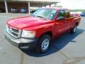 2008 Flame Red Dodge Dakota ST Extended Cab  photo #2