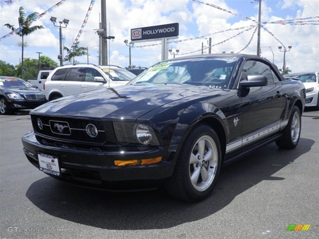 2009 Mustang V6 Convertible - Black / Light Graphite photo #9