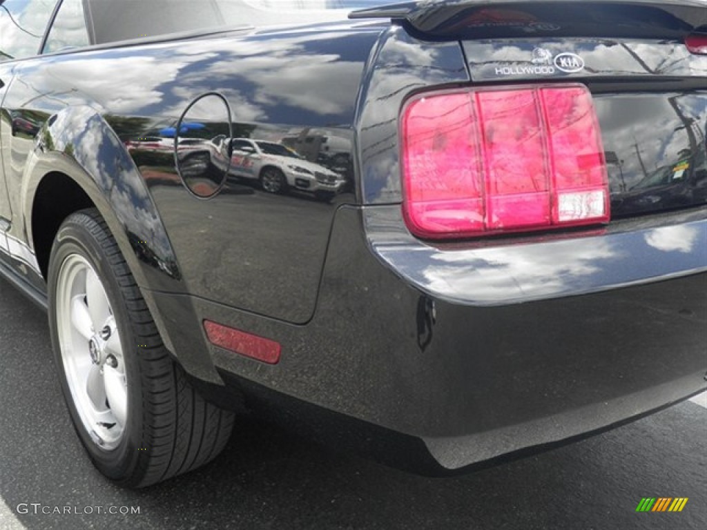 2009 Mustang V6 Convertible - Black / Light Graphite photo #12