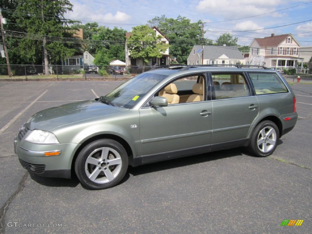 2004 Passat GLX 4Motion Wagon - Fresco Green Metallic / Beige photo #3