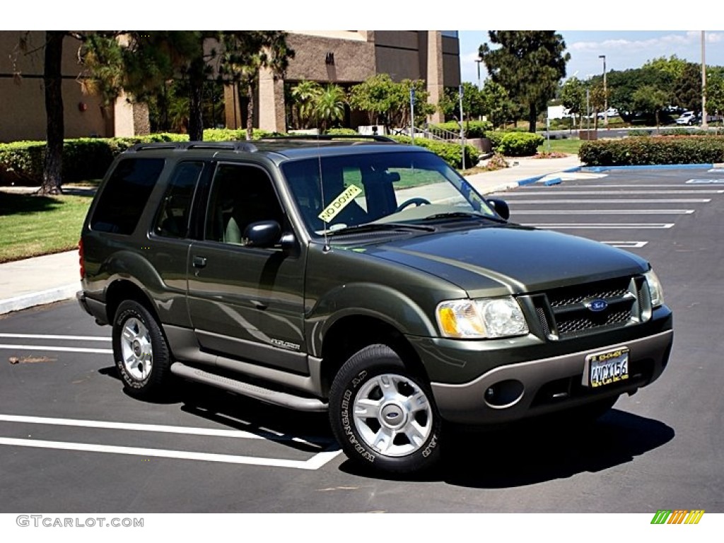 2001 Explorer Sport - Spruce Green Metallic / Medium Prairie Tan photo #2