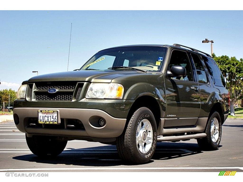 2001 Explorer Sport - Spruce Green Metallic / Medium Prairie Tan photo #10