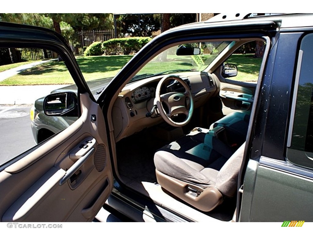 2001 Explorer Sport - Spruce Green Metallic / Medium Prairie Tan photo #35