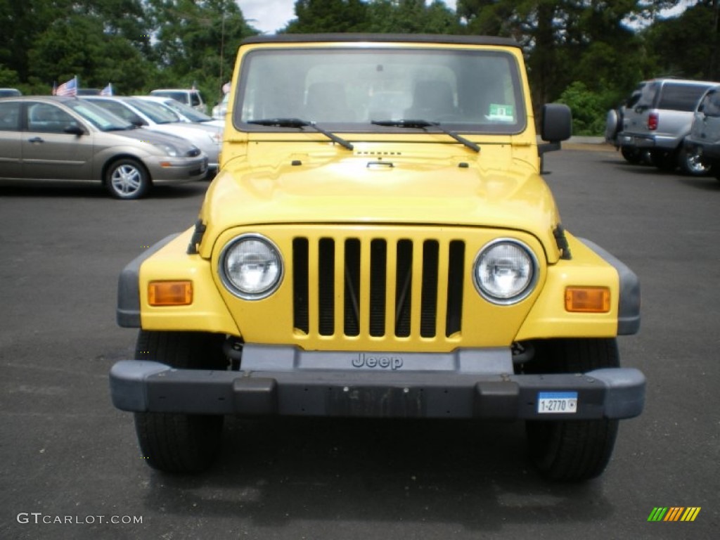 2004 Wrangler SE 4x4 - Solar Yellow / Dark Slate Gray photo #2