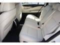 2012 BMW 5 Series Ivory White/Black Interior Rear Seat Photo
