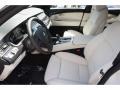 2012 BMW 5 Series Ivory White/Black Interior Front Seat Photo